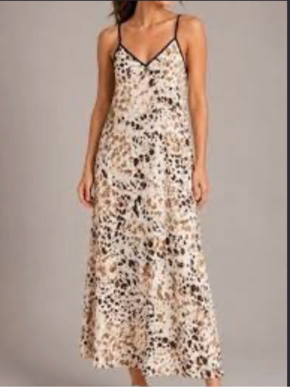 Anthropologie sincerely Jules Leopard- animal Print Maxi Dress Size Medium